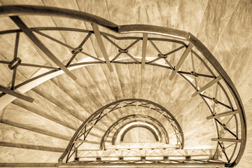 typical old indoors staircase at a building