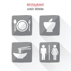 Restaurant thai food icon design vector