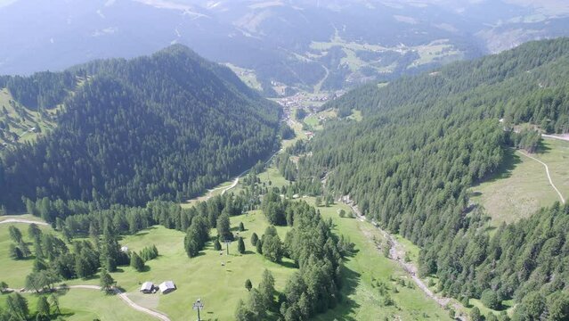 Aerials of Dolomites Mountains Col Raiser Val Gardena S&uuml;dtirol