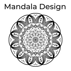 Creative Modern Black and White Mandela Design Template vector 
