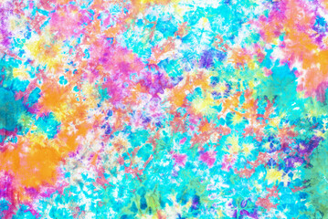 tie dye pattern hand dyed on cotton fabric abstract texture background.