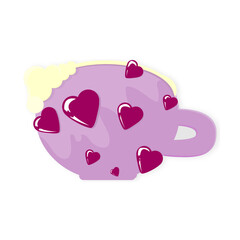 Sweets in a mug, sweet mug, sweet donut mug, donut mug, glazed donuts, confectionery.