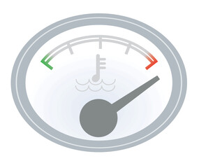 Car temperature gauge. vector illustration
