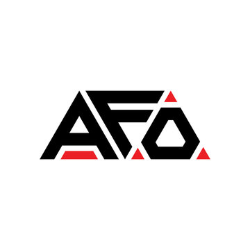 AFO triangle letter logo design with triangle shape. AFO triangle logo design monogram. AFO triangle vector logo template with red color. AFO triangular logo Simple, Elegant, and Luxurious Logo...