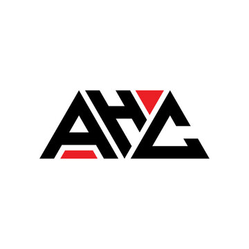 AHC triangle letter logo design with triangle shape. AHC triangle logo design monogram. AHC triangle vector logo template with red color. AHC triangular logo Simple, Elegant, and Luxurious Logo...