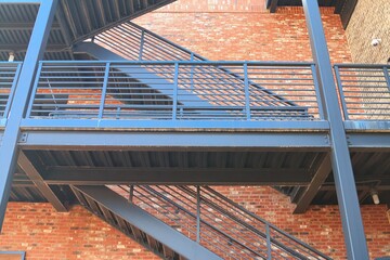 Fire escape on a new modern building
