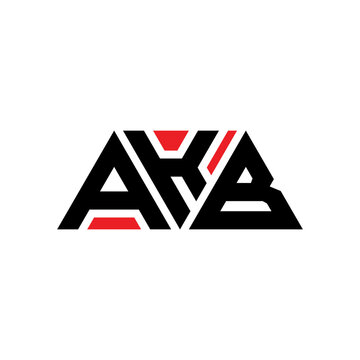 AKB triangle letter logo design with triangle shape. AKB triangle logo design monogram. AKB triangle vector logo template with red color. AKB triangular logo Simple, Elegant, and Luxurious Logo...