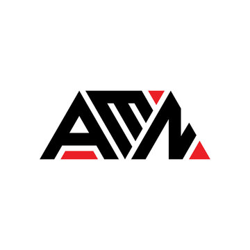 AMN triangle letter logo design with triangle shape. AMN triangle logo design monogram. AMN triangle vector logo template with red color. AMN triangular logo Simple, Elegant, and Luxurious Logo...