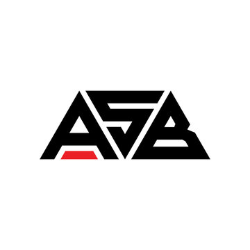 ASB triangle letter logo design with triangle shape. ASB triangle logo design monogram. ASB triangle vector logo template with red color. ASB triangular logo Simple, Elegant, and Luxurious Logo...