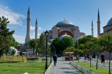 Istanbul, Turkey: Hagia Sophia. Built by the eastern Roman emperor Justinian I as the Christian...
