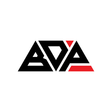 BDP triangle letter logo design with triangle shape. BDP triangle logo design monogram. BDP triangle vector logo template with red color. BDP triangular logo Simple, Elegant, and Luxurious Logo...