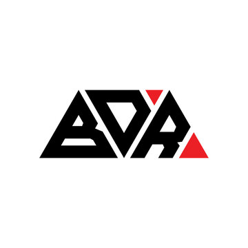 BDR triangle letter logo design with triangle shape. BDR triangle logo design monogram. BDR triangle vector logo template with red color. BDR triangular logo Simple, Elegant, and Luxurious Logo...