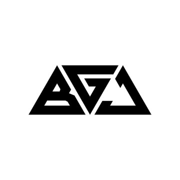 BGJ triangle letter logo design with triangle shape. BGJ triangle logo design monogram. BGJ triangle vector logo template with red color. BGJ triangular logo Simple, Elegant, and Luxurious Logo...