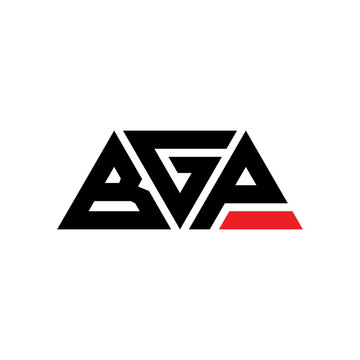 BGP triangle letter logo design with triangle shape. BGP triangle logo design monogram. BGP triangle vector logo template with red color. BGP triangular logo Simple, Elegant, and Luxurious Logo...