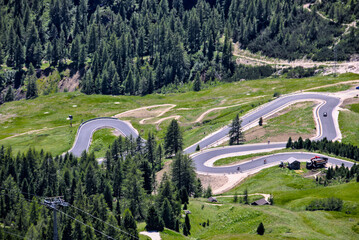 winding road through the mountainous