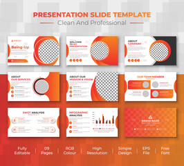 Creative business presentation template, modern company information layout design