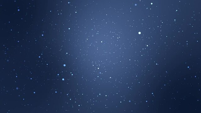 Animated dark blue glowing background with floating light particles.