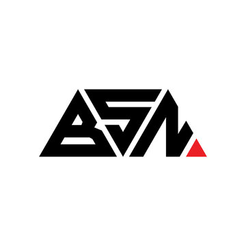 BSN triangle letter logo design with triangle shape. BSN triangle logo design monogram. BSN triangle vector logo template with red color. BSN triangular logo Simple, Elegant, and Luxurious Logo...