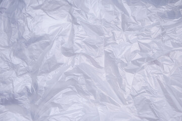 texture of white plastic or polyethylene or polypropylene bag or sack
