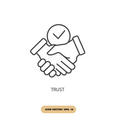 trust icons  symbol vector elements for infographic web