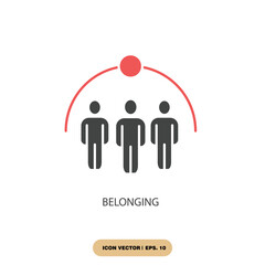 belonging icons  symbol vector elements for infographic web