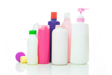 plastic bottle product on white background.