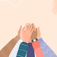Social diversity concept, Hands up of different types of skins design, Teamwork, collaboration, voting concert, People raising hands in the air, Hands Diverse Diversity Ethnic Ethnicity Variation, Int