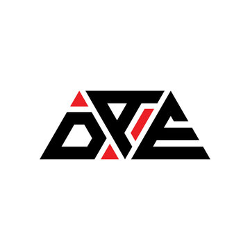 DAE triangle letter logo design with triangle shape. DAE triangle logo design monogDAm. DAE triangle vector logo template with red color. DAE triangular logo Simple, Elegant, and Luxurious Logo...