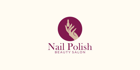 women's nail polish logo design, nail care, nail salon