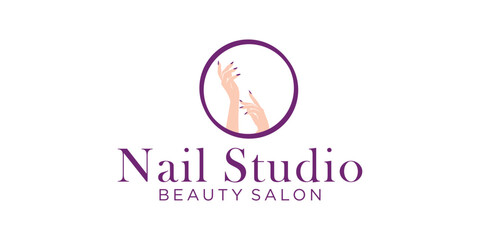 nail polish studio logo design