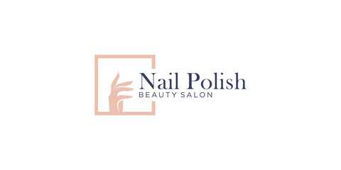 nail polish studio logo design, nail care