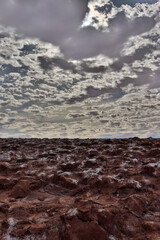 sky and clouds with ground