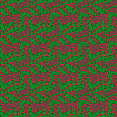 Contemporary strange leaves seamless pattern. Abstract tropical floral wallpaper.