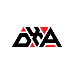 DXA triangle letter logo design with triangle shape. DXA triangle logo design monogram. DXA triangle vector logo template with red color. DXA triangular logo Simple, Elegant, and Luxurious Logo...