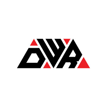 DWR triangle letter logo design with triangle shape. DWR triangle logo design monogram. DWR triangle vector logo template with red color. DWR triangular logo Simple, Elegant, and Luxurious Logo...