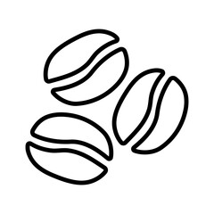 Coffee bean icon. Pictogram isolated on a white background.