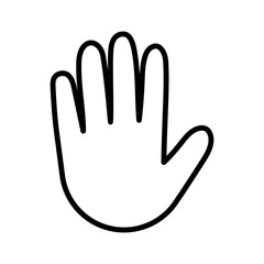 Human hand palm icon. Pictogram isolated on a white background.