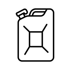 Petrol canister icon. Jerry can of gasoline or oil.