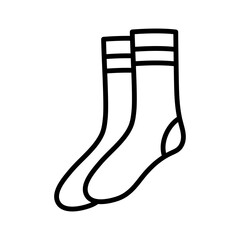 Pair of socks icon. Pictogram isolated on a white background.