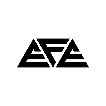 EFE triangle letter logo design with triangle shape. EFE triangle logo design monogram. EFE triangle vector logo template with red color. EFE triangular logo Simple, Elegant, and Luxurious Logo...