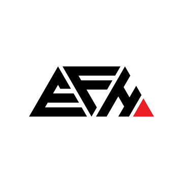 EFH triangle letter logo design with triangle shape. EFH triangle logo design monogram. EFH triangle vector logo template with red color. EFH triangular logo Simple, Elegant, and Luxurious Logo...