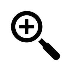 Fototapeta premium magnify, zoom icon. Black vector design.