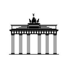 Vector illustration Brandenburg Gate isolated