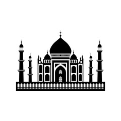 Vector illustration Taj Mahal isolated