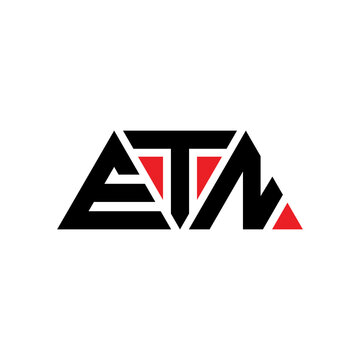 ETN triangle letter logo design with triangle shape. ETN triangle logo design monogram. ETN triangle vector logo template with red color. ETN triangular logo Simple, Elegant, and Luxurious Logo...