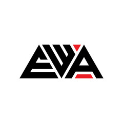 EWA triangle letter logo design with triangle shape. EWA triangle logo design monogram. EWA triangle vector logo template with red color. EWA triangular logo Simple, Elegant, and Luxurious Logo... - obrazy, fototapety, plakaty