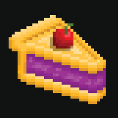 Fototapeta premium Vector graphic of Pie. Good for Icon, sticker, clipart, game assests, children illustration, etc