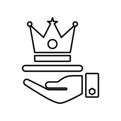 Premium services line icon. Outline vector.