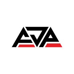 FJP triangle letter logo design with triangle shape. FJP triangle logo design monogram. FJP triangle vector logo template with red color. FJP triangular logo Simple, Elegant, and Luxurious Logo...