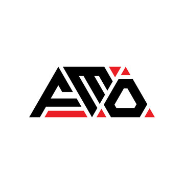 FMO triangle letter logo design with triangle shape. FMO triangle logo design monogram. FMO triangle vector logo template with red color. FMO triangular logo Simple, Elegant, and Luxurious Logo...
